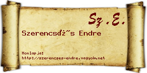 Szerencsés Endre névjegykártya