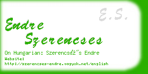 endre szerencses business card